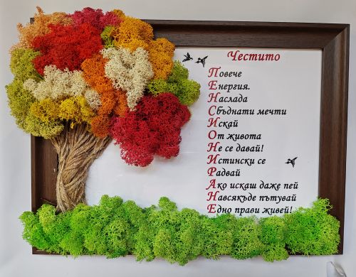 Картина за пенсиониране със скандинавски мъх